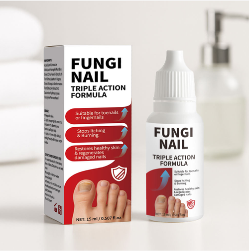 If you place an order today, you will receive 4 bottles of anti-fungal nail repair solution. It works by interfering with the synthesis of the fungal cell membrane, inhibiting the growth and reproduction of fungi, shrinking the nail plate, repairing damaged nail plates, promoting the growth of new nails, improving nail quality, and alleviating itching caused by fungal infections. One course consists of 4 bottles, allowing you to regain healthy nails.
