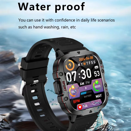 Sports smartwatch: Integrates alarm, power reception, step counting and other functions. Features two-way anti-loss and quick-finding capabilities. Real-time monitoring of heart rate and sleep. It is a personal health assistant. Daily water resistance and durability. The silicone strap is comfortable and suitable for various scenarios. The black and white color combination has a high appearance level. It is suitable for both daily exercise and commuting, making life more efficient and relaxed.