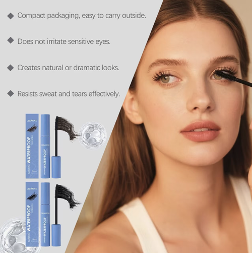 Order today and you will receive 2 bottles of double-color waterproof mascara. It is water-resistant, sweat-proof and won't smudge or smudge your makeup. The formula is smooth and fine, allowing you to easily create long, thick and curled lashes. It is gentle and natural, with a mild formula that is safe for the eyes. The tube is small and portable, making it suitable for commuting and outings. Even beginners can easily create a sophisticated eye makeup look.