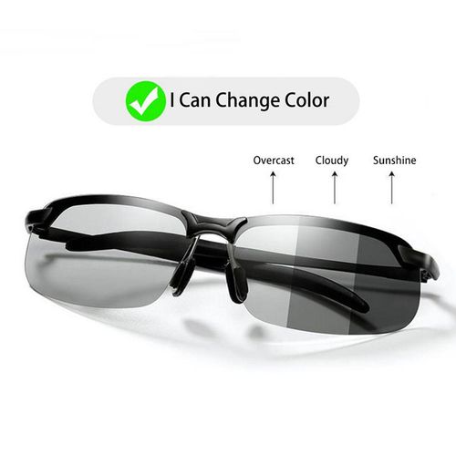 Photochromic polarized glasses that automatically adjust the lens depth according to the intensity of ultraviolet rays