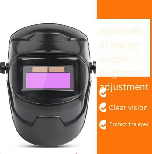 Automatic light-adjusting welding mask, with a 1-millisecond instantaneous light change, it can block strong light and filter out stray light, providing a clear view to facilitate precise operations. It offers comprehensive facial protection, is resistant to harsh environments, and is suitable for various grinding and welding scenarios. It is an efficient and reliable assistant for welding operations.