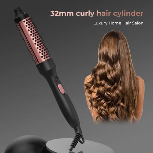 3-in-1 design, integrating hair combing, straightening and curling functions. The 32mm comb body creates natural waves. 30-second heat-saving feature saves time. Anti-heat comb teeth + breathable holes are smart hair care technologies. The non-slip handle is easy to operate. Even those with poor hand dexterity can quickly achieve salon-level hairstyles at home. You can even be a Tony teacher at home yourself.