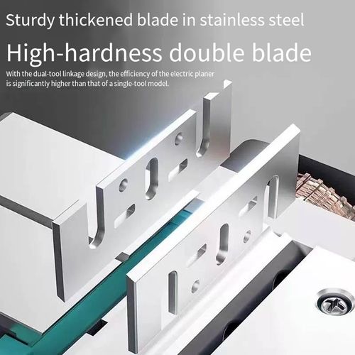 Are you still struggling with rough wood? Are you still worried about not being able to plane flat boards? This electric wood planer has the cutting force of a small tornado. It can even bend even the hardest wood. Old pine and hard birch will be revealed in a flash. The 3mm ultra-thin planing volume is so precise that it can cut wood chips as thick as a piece of paper. Even experienced carpenters with decades of experience would exclaim that this force can cut through steel plates.