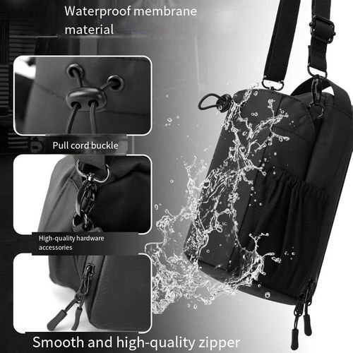 Good news for fitness enthusiasts! The dual-magnetic backplate fitness bag can be fixed with just one press. Pull the shoulder strap and it transforms into a single shoulder bag, allowing for seamless transition between fitness and commuting. It is waterproof and durable, with an inner compartment for organization. Small items stay neatly arranged, and the black color scheme maintains a minimalist appearance that is highly impressive.
