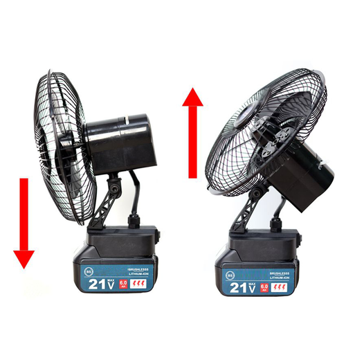 Portable lithium-ion fan with adjustable air volume and strong air output