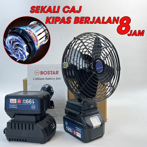 Portable lithium-ion fan with adjustable air volume and strong air output