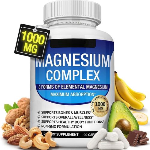 Order today and you will receive 3 bottles, totaling 270 capsules, of the comprehensive magnesium complex that enhances physical functions and soothes the mind and body. This full-spectrum multi-effect magnesium complex contains 8 core ingredients and 1000 milligrams is sufficient to provide a scientifically formulated compound formula, which helps generate energy, maintain digestive balance, and promote sleep. It is an essential supplement to meet your daily health needs.