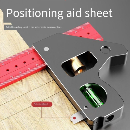 Portable game console heavy-duty assembly square, aluminum alloy 45° and 90° square woodworking, multi-functional beam assembly square measuring tool