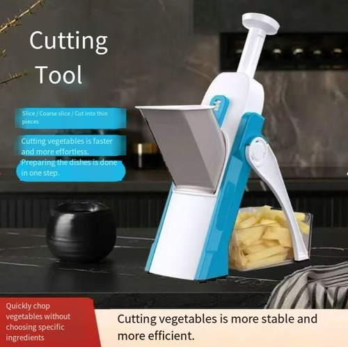New Upgraded Convenient Manual Potato Slicer with Stainless Steel Blades