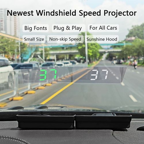 The latest 2026 GPS HUD speedometer, featuring windshield projection function, plug-and-play universal head-up display, suitable for all vehicles, large-sized readable digital font, real-time non-jumping speed readings, white-green dual-color mode, anti-glare canopy, USB power supply, 100% compatible with cars, trucks, buses, motorcycles, electric and hybrid vehicles, enables you to keep your eyes on the road, thereby reducing distracted driving. Hurry and place your order now!