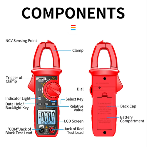 Non-contact sensing is extremely safe. Real-time data is reported through voice. Fourteen-digit display + 400A large current precise measurement. One-click switchable range. It can also measure voltage, resistance, and capacitance. Capable of handling various electrical operations in multiple scenarios, ensuring precise measurement and ease of use!