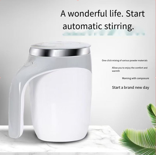 Automatic Stirring Mug Portable Electric Magnetized Stainless Steel Coffee Mug