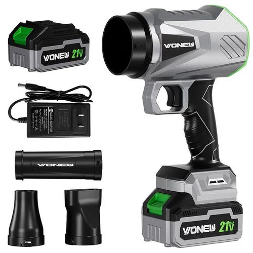 Industrial Grade Lithium Battery Handheld Dust Blower 21V Large Capacity Battery Cordless Portable Pure Copper Brushless Motor Turbocharged Strong Air Output 6 Speed Workshop Dust Removal Construction Site Cleaning Yard Leaf Clearing Car Drying Lightweight Anti Slip Grip Quick Release Long Life Efficient Heat Dissipation Home Commercial Industrial High Power Large Air Volume Handheld Cordless Stable Professional Cleaning Tool