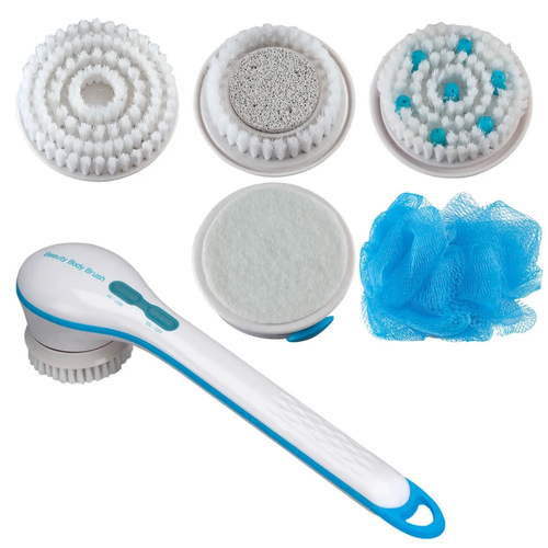 God's gift, today I will give you five brush heads, electric bath brush for removing mites and inhibiting bacteria