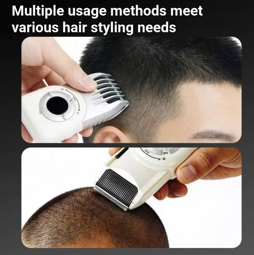 Home digital hair clipper, suitable for both adults and children. Equipped with a digital power display, it supports multiple length adjustment options and comes with a limit comb. Runs with low noise, the blade is easy to disassemble and clean. Wireless charging is available for use. The handle is comfortable to hold. Even beginners can operate it. It is suitable for simple hair trimming at home.