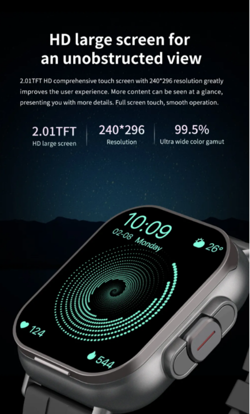 This smart wearable set combines a watch and headphones into one. It is highly fashionable and full of technological sophistication. The watch features a high-definition large screen, which can perform health monitoring and provide handheld map positioning. The headphones offer high-fidelity sound quality. It covers various scenarios such as sports, work, and travel, and is an all-round companion that combines style and practicality.