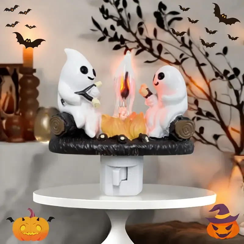 Ghost Campfire Flickering Nightlight Halloween Nightlights
