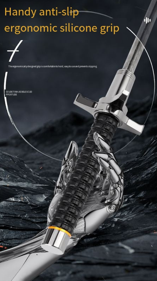 32-inch foldable and extendable baton, a legal self-defense weapon. The high-strength alloy handle has a breaking force equivalent to that of a brick. When folded, it is portable and easy to carry. The non-slip grip and 360-degree rotation design make it suitable for various scenarios such as driving, commuting, and outdoor activities. It is your reliable and safe companion for legitimate self-defense