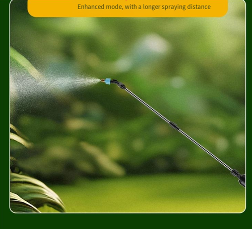 6L Lithium Battery High-Pressure Spray Sprayer. Large-capacity water tank reduces refilling. 3.7V Lithium Battery-driven automatic spraying. With sufficient pressure and uniform spray flow. The long pole can be freely adjusted in length. It is easy to operate at both high and low levels. It is an efficient and effortless helper for gardening watering, fruit tree spraying, and environmental disinfection.