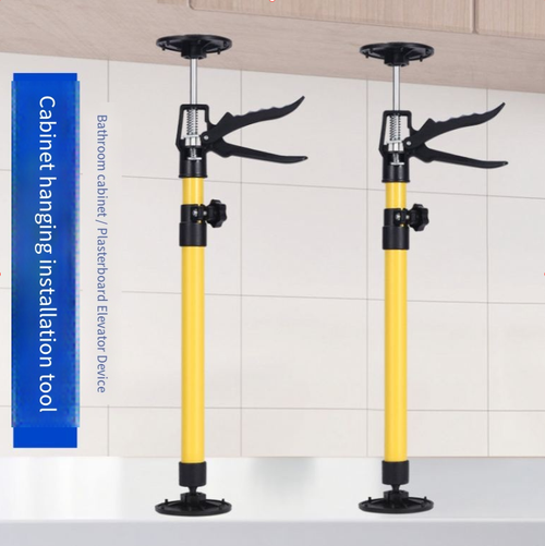 Adjustable hanging cabinet installation support rods, freely extendable to adapt to different heights. Thicker rod bodies provide stable load-bearing capacity. They can also be used for high-altitude installations such as wall cabinets and partitions. They are an efficient assistance tool for hanging cabinet installation. Order today and you'll receive 3 pieces. Hurry up and grab them!