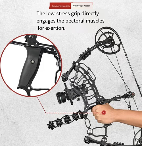 This dual-purpose composite pulley bow is made of aerospace aluminum for the bow body and an eccentric wheel system. It supports both steel balls and arrows in dual modes, providing precise and stable performance. The package includes 12 mixed carbon arrows and a complete set of accessories. It's ready to use upon opening and is suitable for outdoor hunting, competitive practice, making it an all-round outdoor archery equipment.
