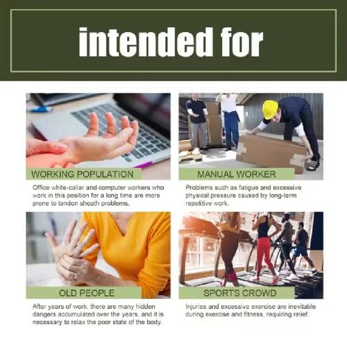 If you place an order today, you will receive 3 bottles of tendon gel spray. It contains herbal ingredients that are gentle on the skin and easy to carry. It is suitable for people with tendon discomfort and can help maintain wrist health and restore hand flexibility. It is the savior for those seeking to restore hand mobility.