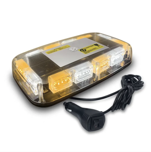 Car-mounted LED warning lights, consisting of 48 LED bulbs, compatible with voltages ranging from 12V to 24V, equipped with multiple lighting modes, powered by cigarette lighter plug, magnetically attached base for installation, no need for drilling. The casing can protect the bulbs and is used for vehicle operation alerts. Usage must comply with local traffic regulations. When not in use, turn off the power and store it.