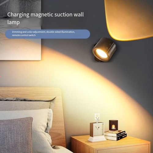New Magnetic LED Wall Lamps Touch Dimmable and Remote Control Bedside Lamp Rotating Eye Protection Reading Stair Wall Light