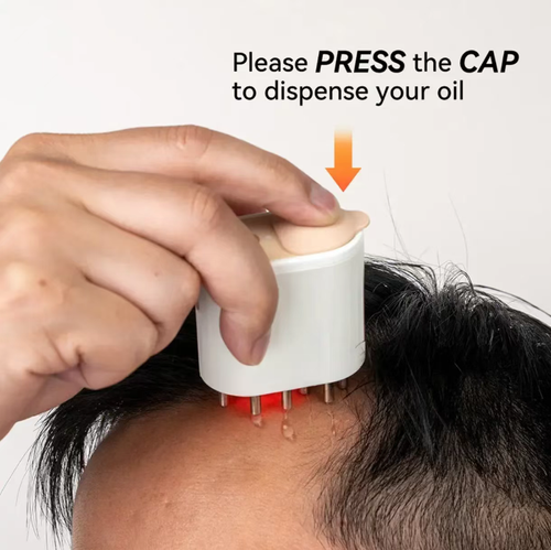 This scalp massage comb is a convenient hair care gadget: The press-type liquid release precisely delivers the essence without waste. The combination of red light, EMS microcurrent, and high-frequency vibration promotes absorption. It stops automatically after 10 minutes with intelligent timing. It's suitable for both night owls and hair care enthusiasts. You can enjoy professional-level scalp SPA right at home.