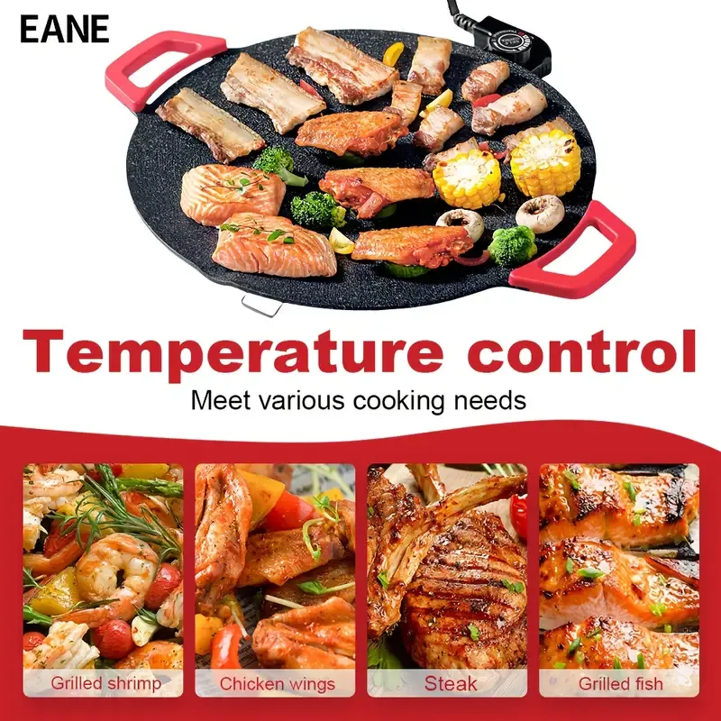 Electric Griddle Pan with Adjustable Temperature Control
