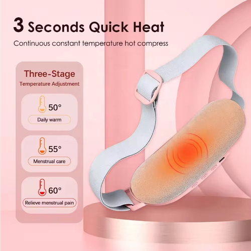 Portable Digital Display Cordless Menstrual Heating Pad Fast Heating Massage Period Waist Wrap Belt Women Menstrual Massager