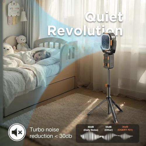 Multi-functional charging camping fan, combining ventilation and lighting functions, with multiple speed and brightness adjustment options. Equipped with a telescopic stand, it can be placed on the ground or hung up. It has a large capacity lithium battery for long-lasting power, and the body is durable and sturdy. Suitable for various scenarios such as camping, fishing, home use, and construction sites.