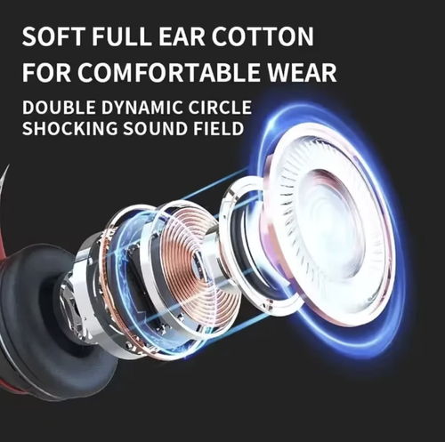 Headset Bluetooth wireless headphones, high-definition sound quality + low-latency gaming mode, supports dual playback via Bluetooth and card insertion, long battery life, comfortable wearing, stable Bluetooth connection, compatible with multiple devices and various scenarios, suitable for gaming and entertainment scenarios. It is a practical audio equipment that combines both appearance quality and performance. Enjoy audio anytime and anywhere.