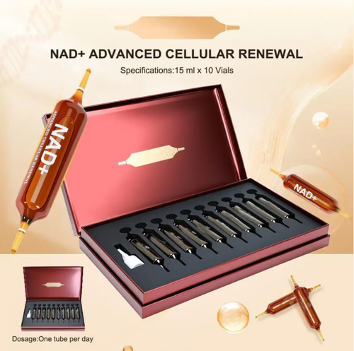 Order today and you will receive 3 boxes of Cell Regeneration NAD+ Body Care Boost Vitality Supplement. This NAD+ dietary supplement is a daily light care aid. Each 15ml bottle is suitable for daily consumption. It contains ingredients such as NAD+. It is suitable for those with dark circles from staying up late and daily fatigue. It is presented in a gift box. The effect may vary from person to person.