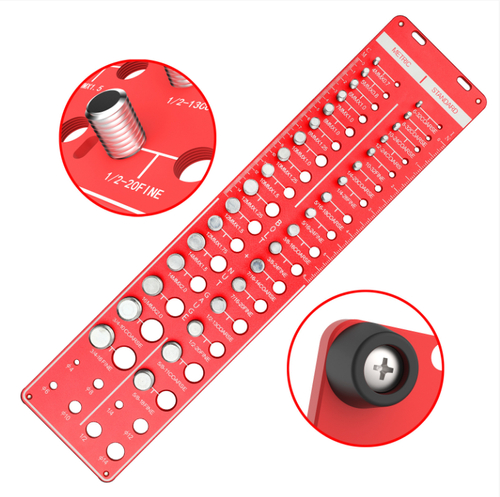 Thread Measurer, a classification efficiency tool for hardware, integrates metric and imperial thread grooves. Once a screw, nut or bolt is inserted, it can immediately determine the specification. Even beginners can match it in just one second. The grooves are clearly marked and easy to operate, suitable for auto repair, decoration, and DIY scenarios. It enables quick classification of messy hardware, making work more efficient.