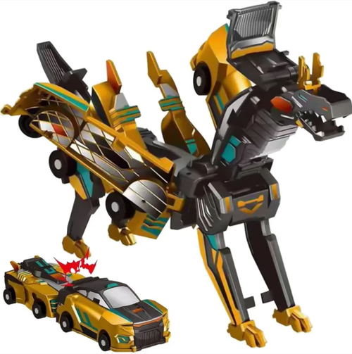 Two cars collide and the magnetic connector comes together, instantly transforming into a cool flying horse and triggering lighting effects. The gameplay is novel. The ABS environmentally friendly material is shock-resistant and has no burrs. It helps improve hand-eye coordination and spatial thinking. It supports two-player interaction and is the preferred choice for children to play with or as a gift.