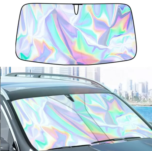 Place your order today and you will receive 2 double-layered thickened anti-ultraviolet heat-insulating sunshade for the car front windshield, a titanium silver opaque sunshade panel, 100% opaque, blocking 99% of ultraviolet rays and heat, and reducing the interior temperature by 15-20℃. It fits the front windshield perfectly, is easy to install and store, durable and resistant to aging, protecting the interior of your car.
