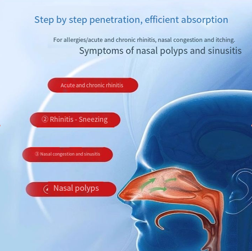Treat Various Rhinitis,The infrared nasal sensitivity patch can quickly relieve symptoms such as nasal congestion, itching and runny nose caused by allergic and chronic rhinitis. If you place an order today, you will receive a total of 5 boxes, with each box containing 6 patches. Take one patch per day for a 5-box course of treatment.