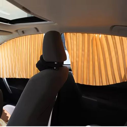 Car Window Curtain Privacy Sunshade Magnetic Side Window Shade for Car Interior Retractable Track