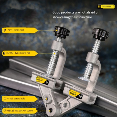 Stainless steel pipe fixator, with multi-angle adjustment to meet various splicing requirements. It features a spiral design for strong clamping to prevent displacement. Made of stainless steel, it is rust-proof and durable. The operation is simple and portable. It is an essential tool for pipe workers and DIY enthusiasts for precise assembly of pipes.