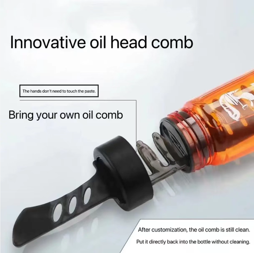 With its built-in comb, the cream can be easily applied without getting your hands dirty. After combing, simply put it back in the bottle and it's ready for use without cleaning. Even beginners can quickly achieve a sleek hairstyle. It has a large capacity and is easy to rinse, making it suitable for both commuting and casual outings. Order today and you will receive 2 bottles of the professional hair styling gel comb for men.