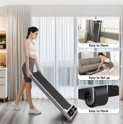 Home mini flat-panel treadmill, ultra-thin and foldable without taking up space, silent shock absorption with knee protection, multiple speed settings that can be adjusted, suitable for slow walking, brisk walking and jogging. It is friendly for small-sized apartments and is a high-value, cost-effective must-have for those who sit for long periods and want to do light exercise at home. Easily embark on a healthy and light exercise lifestyle.