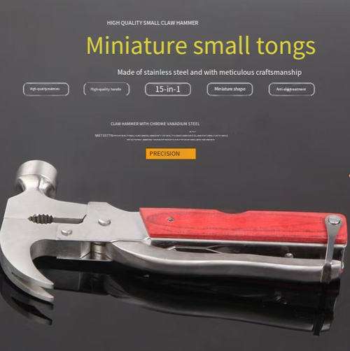 This multi-functional safety hammer is made of all steel and is extremely sturdy and durable. It integrates multiple tools such as a safety hammer, a nail puller hammer, and a saw blade. It can break the window for escape during driving and can also be used for home and outdoor repairs in daily life. The design is exquisite and easy to carry, making it a life-saving tool in critical situations and a versatile helper in daily life.