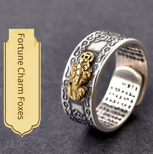 Fortune fortune animal totem ring, 2 pieces per box, if you place an order today, you will receive 5 boxes. Let the fortune bring your hands full of wealth! 4 gold-plated totem rings, with scriptures on the silver base and gemstones and agate inlay, attracting wealth while also showing nobility. You can change the style by wearing it yourself, the gift meaning is sufficient, suitable for various styles, and weld the lucky totem on your fingertips.