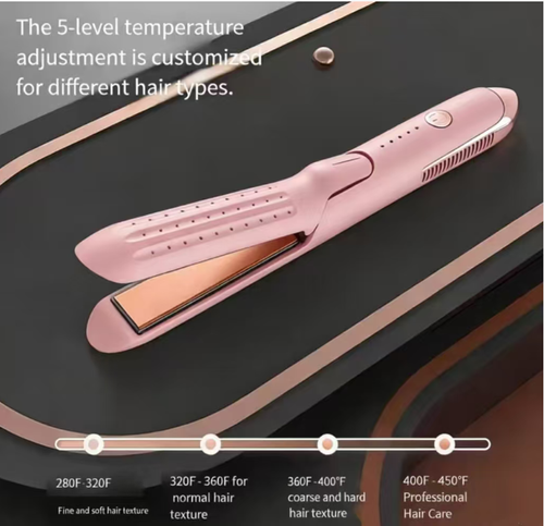 Low-temperature anti-scorching cold air straightening device: 82° curved edge design, featuring ceramic heat-conducting coating, dual hair protection black technology, 5 precise temperature adjustment modes, suitable for fine and thick hair, completing straightening and curling hairstyles in one step. 24-hour lasting styling, no need to get up early to quickly create a curling effect, easily achieving natural and undamaged fluffy curls. Hurry and place your order now!