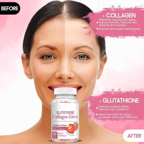 Order today and you will receive 3 bottles of Glutathione Collagen White-ness Soft Candy Nutritional Supplement. It has dual functions of delaying aging and whitening the skin. They can lighten the skin tone, firm the skin and prevent aging. Its strawberry flavor has a texture similar to jelly, with a sweet and sour taste, and is completely natural and free of additives. It is an ideal choice for daily oral beauty care.