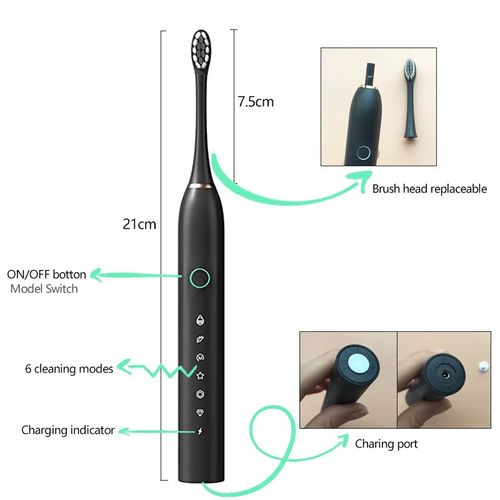 Design Waterproof Portable Rechargeable Electronic Electric Toothbrush