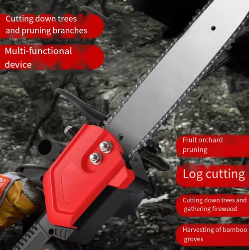 16-inch log cutting electric saw, effortlessly cutting 80cm wood. Large-capacity fast-charging lithium battery, freeing from the constraints of cables. High-hardness quenched chains are wear-resistant and durable, providing strong power. Suitable for various scenarios such as logging, pruning, and board cutting, it is an excellent choice for outdoor operations.