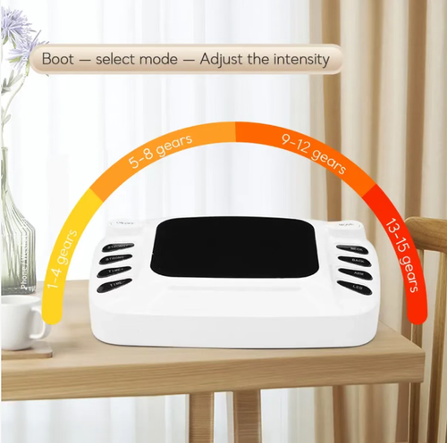 This dual-output medium-frequency home massage device supports simultaneous operation of two channels and features multiple simulation massage modes, which can be applied to the neck, back, arms, and legs. It offers adjustable force settings and a timer function, and can be paired with electrode patches. It is suitable for relieving muscle fatigue at home and is for daily relaxation only,  it cannot replace medical equipment.