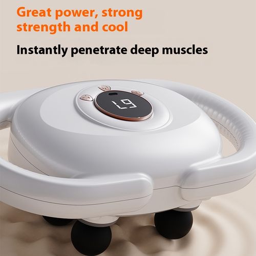 New Full Body Massager Deep Tissue Pain Relief Fitness Powerful Handheld Fascia Gun 9 Speed 6 Ball Heads Muscle Massage Gun
